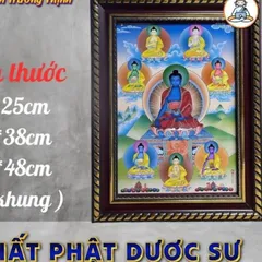 Tranh THÂT PHẬT DƯỢC SƯ - có khung cực đẹp