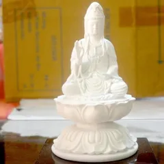 Tượng ngài Quan Thế Âm đài sen có đế cao 11cm-nhiều mẫu cực đẹp