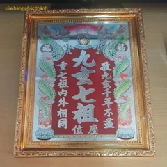 bài vị chạm cửu huyền thất tổ có hoả tốc