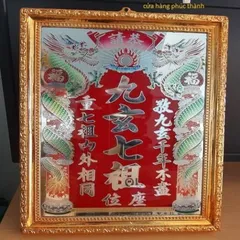 bài vị chạm cửu huyền thất tổ có hoả tốc