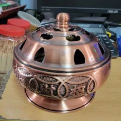 đỉnh thắp cắm nhang khoan nhôm đỏ có hoả tốc