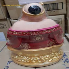 Thần tài ông địa đế tròn đỏ ( nhựa ) có hoả tốc