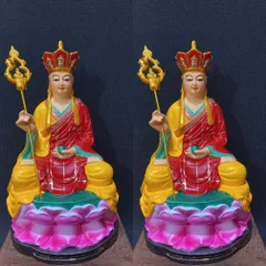 Tượng Địa Tạng Vương Bồ Tát Ngồi 17cm CÓ HOẢ TỐC NHIỀU MÀU 852766