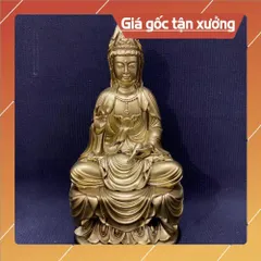 Tượng Quan Thế Âm Bồ Tát Ngồi Toà Sen Cao 18cm Nhiều Màu composite 852806