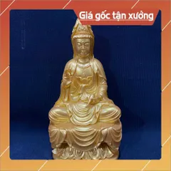 Tượng Quan Thế Âm Bồ Tát Ngồi Toà Sen Cao 18cm Nhiều Màu composite 852806