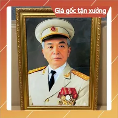 Khung + Tranh  đại tướng VÕ NGUYÊN GIÁP ( Tặng )