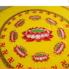 Tọa cụ tròn ngồi thiền ĐÀ LOAN  thêu hoa sen dày 10cm cực đẹp