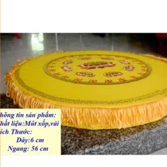 Tọa cụ tròn ngồi thiền ĐÀ LOAN  thêu hoa sen dày 10cm cực đẹp