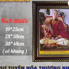 Tranh SƯ TUYÊN HÓA THƯỢNG NHÂN - có khung cực đẹp