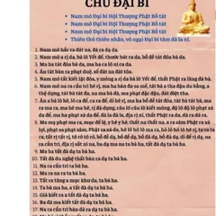 TỜ A4,  Kinh Chú Đại Bi - Tâm Hồn Thanh Tịnh  NHIỀU CỠ, ÉP PLASTICS
