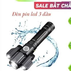 Đèn Pin Siêu Sáng Đèn LED Sạc USB 3 Đầu Chiếu Sáng X300 - 100000 giờ - Chống nước [CTY]