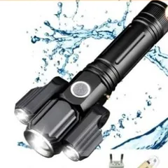 Đèn Pin Siêu Sáng Đèn LED Sạc USB 3 Đầu Chiếu Sáng X300 - 100000 giờ - Chống nước [CTY]
