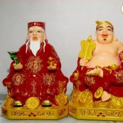 GIEO DUYÊN bộ tượng 2 ông thần tài thổ địa đế vuông cực đẹp DƯƠNG KHOA SHOP
