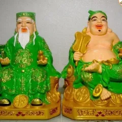 GIEO DUYÊN bộ tượng 2 ông thần tài thổ địa đế vuông cực đẹp DƯƠNG KHOA SHOP