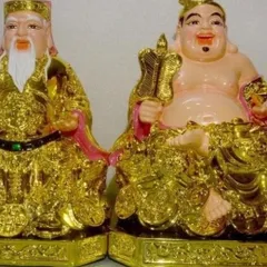 GIEO DUYÊN bộ tượng 2 ông thần tài thổ địa đế vuông cực đẹp DƯƠNG KHOA SHOP