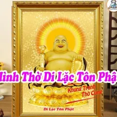 Hình thờ Di Lặc Tôn Phật + Khung mẫu hào quang rạng ngời , Khung hình cực đẹp