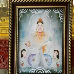 Tranh CHẦU QUỲNH HOA - có khung( KT 19*25cm,28*38cm,38*48cm) cực đẹp