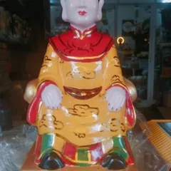 Tượng Bà Chúa Xứ cao 40cm màu vàng đất nung rất đẹp  - TUONGCHUAXU