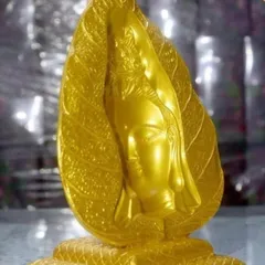 Tượng Ngài Quan Thế Âm Bồ Tát lá bồ đề 3D cực đẹp