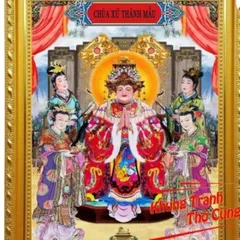 Hình thờ Chúa Xứ Thánh Mẫu Nguyên Nhung + Khung cung cõi , Khung hình cực đẹp