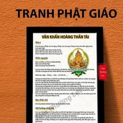 Tranh Phật Văn Khấn Hoàng Thần Tài, Kinh Phật tụng treo tường để bàn, Kinh Phật cho người tại gia Tâm Thường Lạc