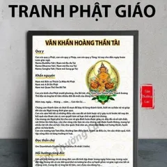 Tranh Phật Văn Khấn Hoàng Thần Tài, Kinh Phật tụng treo tường để bàn, Kinh Phật cho người tại gia Tâm Thường Lạc