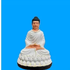 MÀU TRẮNG, Tượng Phật Bổn Sư Thích Ca Mâu Ni màu TRẮNG Composite cao cấp - cao 30cm, rất đẹp, cực chạy