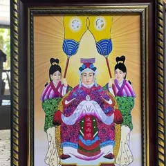 Tranh CHÚA THIÊN CHÚA NGỌC - có khung cực đẹp
