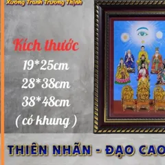 Tranh THIÊN NHÃN - ĐẠO CAO ĐÀI - có khung cực đẹp