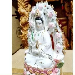 TƯỢNG QUAN ÂM CAO 20CM - CHẤT LIỆU SỨ cực đẹp  DƯƠNG KHOA SHOP