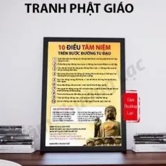 Tranh Phật 10 điều tâm niệm trên bước đường tu đạo, Kinh nhật tụng treo tường để bàn