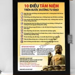 Tranh Phật 10 điều tâm niệm trên bước đường tu đạo, Kinh nhật tụng treo tường để bàn