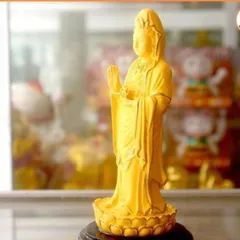 GIEO DUYÊN tượng ngài quan thế âm đứng Nhật viền cao 13cm cực đẹp DƯƠNG KHOA SHOP