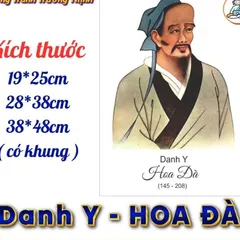 Tranh DANH Y - HOA ĐÀ , có khung cực đẹp