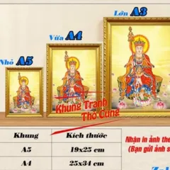 Hình thờ Chúa Xứ Thánh Mẫu Nguyên Nhung + Khung giáng thế , Khung hình cực đẹp