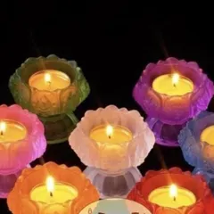 Đế Đèn Cây Chân Cao Hoa Sen Lưu Ly cao Nhiều Màu cực đẹp