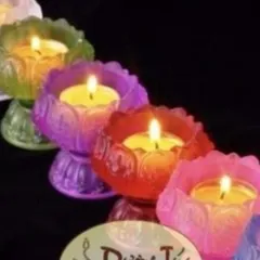 Đế Đèn Cây Chân Cao Hoa Sen Lưu Ly cao Nhiều Màu cực đẹp