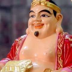 GIEO DUYÊN bộ tượng 2 ông thần tài thổ địa áo đỏ loại đẹp cao 20cm cực đẹp DƯƠNG KHOA SHOP