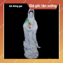 Tượng Quan Âm đứng chất liệu bằng sứ cao 25cm, 30cm, 35cm, 40cm, 48cm