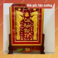 Bài vị Cửu Huyền Thất Tổ dát vàng khung gỗ cao cấp 🌸🌸🌸