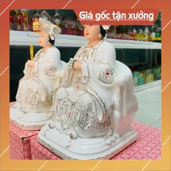 Chúa Tiên Chúa Ngọc, Cửu Thiên Huyền Nữ Chất Liệu Sứ Đúc Hoá cao 30cm