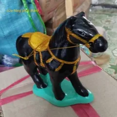 Ông ngựa đất đen thờ cúng 30cm có hoả tốc