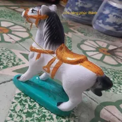 Ông ngựa đất trắng thờ cúng 30cm có hoả tốc