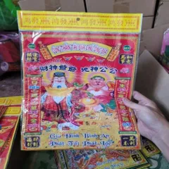 giấy cúng bộ thần tài ông địa có hoả tốc