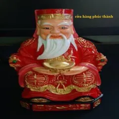 Thần tài ông địa vẽ đỏ ( nhựa ) có hoả tốc