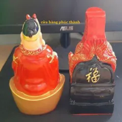 Thần tài ông địa vẽ đỏ ( nhựa ) có hoả tốc