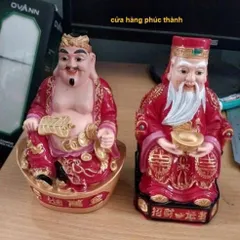 Thần tài ông địa vẽ đỏ ( nhựa ) có hoả tốc