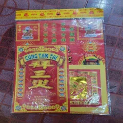 giấy cúng bộ tam tai có hoả tốc