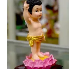 Tượng Đức Phật đản sanh vẽ màu {cao 13cm} cực đẹp TẶNG NGHI THỨC PHẬT ĐẢN