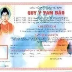 Tờ Phái Điệp Quy Y Tam Bảo - Giấy Phó Chúc Vãng Sinh - ĐIỆP THỤ BỒ TÁT GIỚI GIẤY A4 CỨNG cực đẹp